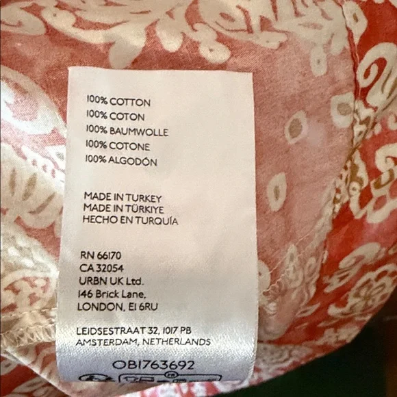 Anthropologie Maeve Printed Flutter Sleeve Babydoll Dress in Pink Pattern Size S - Picture 9 of 9